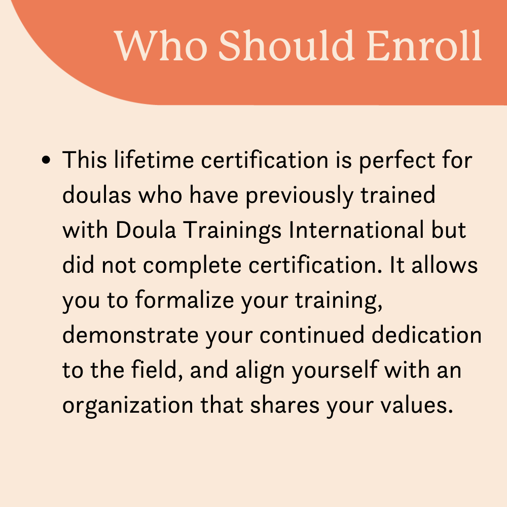 DTI Trained Doula Certification Pathway Doula Trainings International DTI Trained Doula Certification Pathway Doula Trainings International